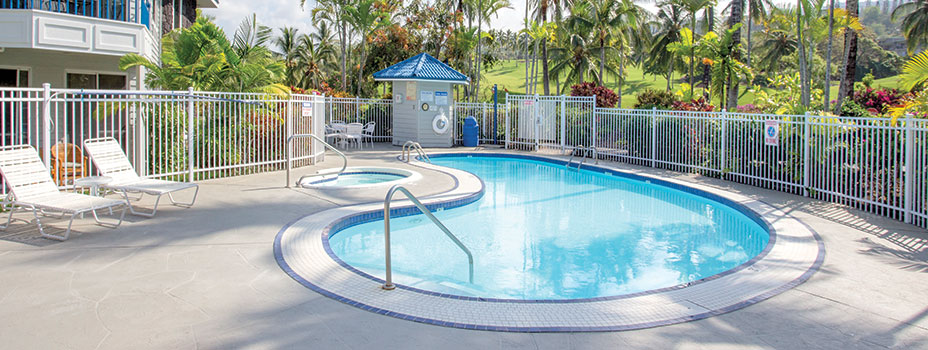 One of eight pools at the Holua Resort at Mauna Loa Village